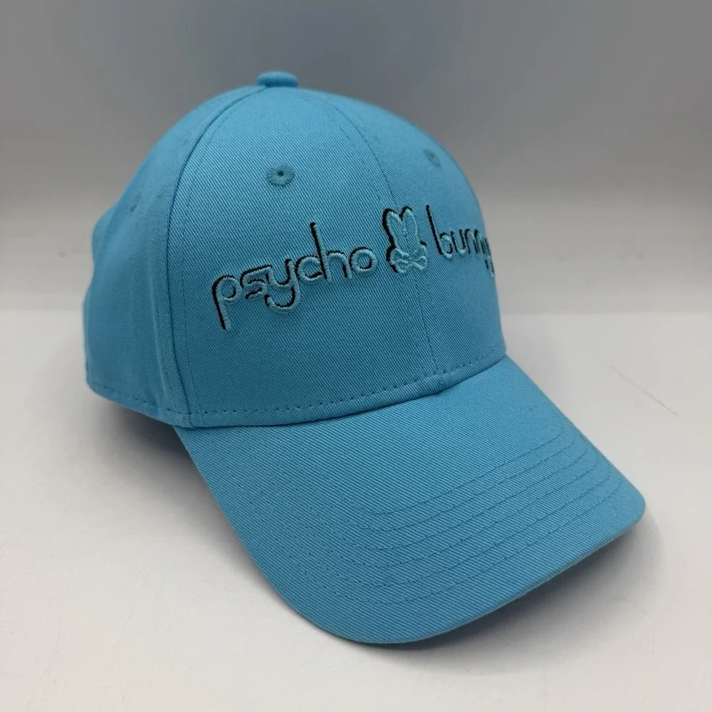 Psycho Bunny Louise Hat KIDS Strapback Adjustable‎ Aquarius Blue O/S Unisex NWT
